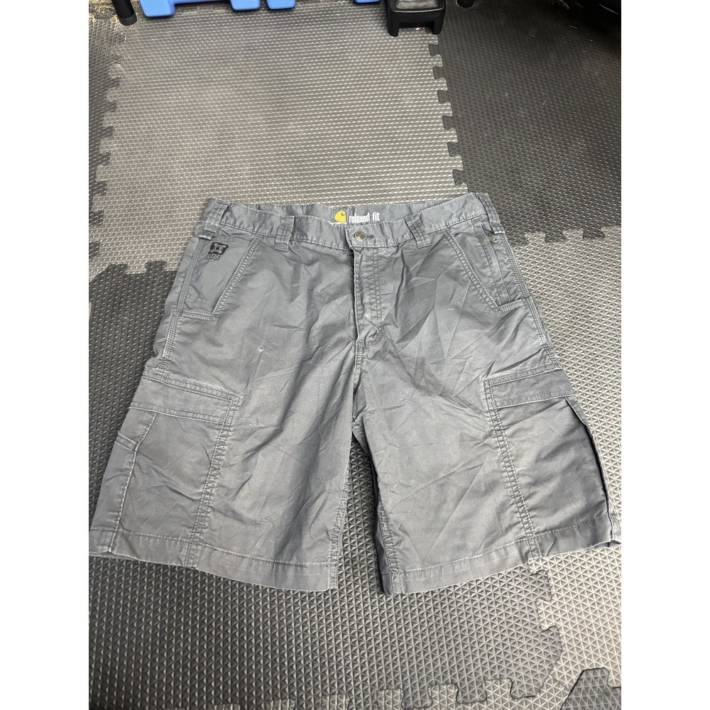 Carhartt Men's Relaxed Fit Gray Cargo Shorts Durable Workwear Outdoor Size 33